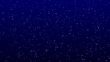 Panorama with many stars in sky