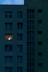 Obraz premium night lights in the building