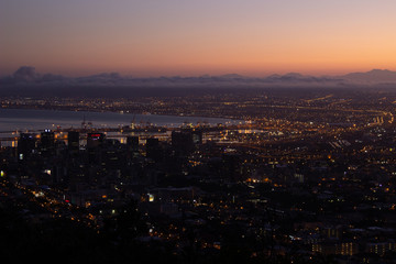 City of  Cape Town at dawn