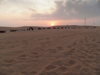 sand dunes at sunset