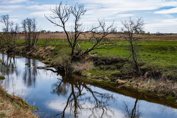 A small river among endless fields