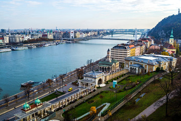 Fototapeta premium Budapest alond the Danube, Buda and Pest, Hungary