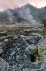 Geothermal cooking in Fumarolas da Lagoa das Furnas on Sao Miguel island, Azores