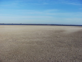 The bottom of the dried lake