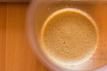 dalgona coffee a cool fluffy whipped coffee latte with coffee foam