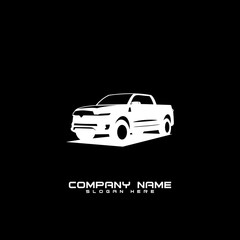 Fototapeta premium truck illustration silhouette abstract logo template vector, cargo logo, delivery cargo trucks, Logistic logo pack