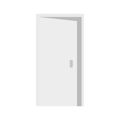 door icon, on white background, open door symbol vector illustration design