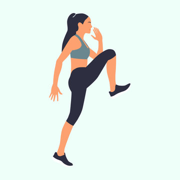 mujer entrenando, deporte, ejercicios de rutina