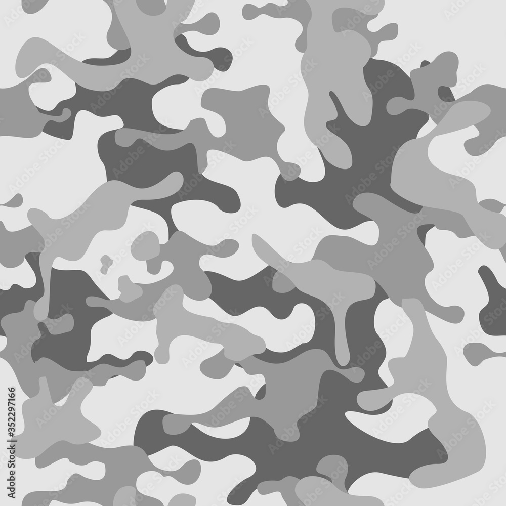 Wall mural Seamless camouflage pattern.NATO.Army background. Modern print on fabric on clothing.Vector - Wall murals
