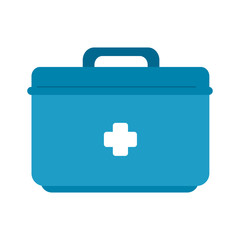 first aid kit on white background, health, help and medical concept vector illustration design