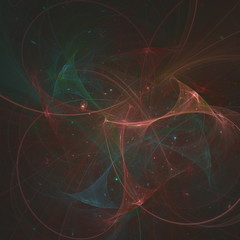 Abstract fractal art background in illustration space geometry. Colorful psychedelic background. Consists of fractal texture and is suitable for use in projects on imagination, creativity and design