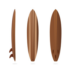 Vintage wooden surfboard with side and back view. To see the other vector surfboard illustrations , please check Surfboards collection.