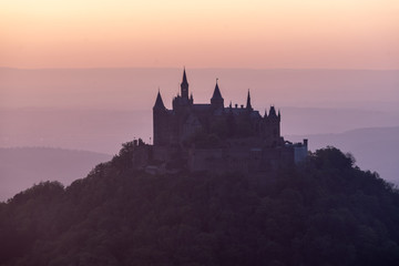castle at sunset