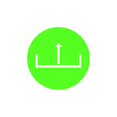 Green download icon, vector illustration
