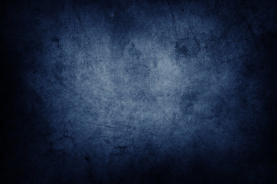 Blue textured grunge concrete wall background