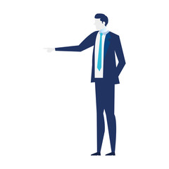 young businessman, wearing working outfit vector illustration design