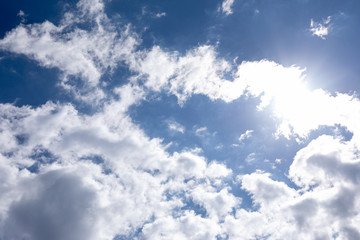 blue sky with white clouds
