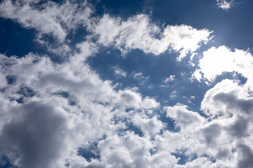blue sky with white clouds