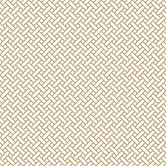Seamless simple gold geometric pattern. Vector linear modern texture.