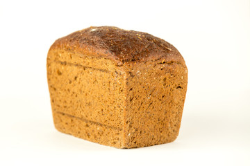 Brown bread isolated on white background.Concept Healthy Lifestyle