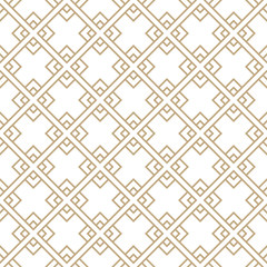 Seamless simple gold geometric pattern. Vector linear modern texture.