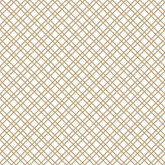 Fototapeta premium Seamless simple gold geometric pattern. Vector linear modern texture.