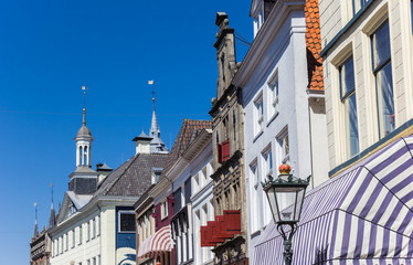 Towers and historic houses in Kampen, Netherlands