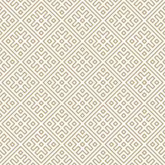 Seamless simple gold geometric pattern. Vector linear modern texture.