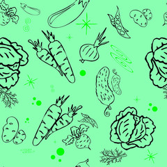 Pattern vegetables from the garden