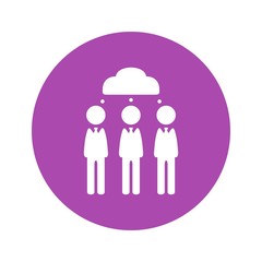 Brainstorming icon. Generating creative idea symbol. Discussing opinions illustration for perfect web and mobile design.