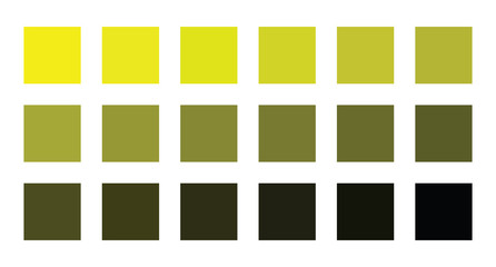 Yellow color palette vector illustration