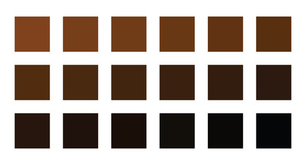 Brown color palette vector illustration