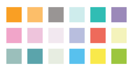 colour set palette vector illustration