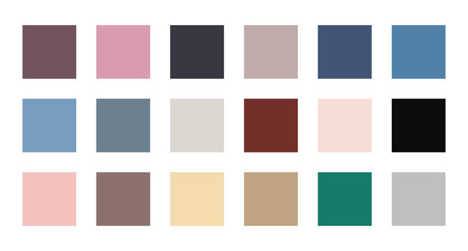 colour set palette vector illustration