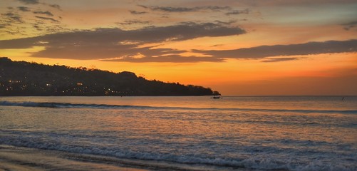 sunset over the sea