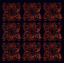 3d ornament on a black background