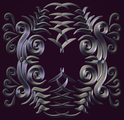 3d abstrac background with ornament