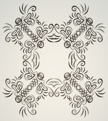 gray ornament on a white background