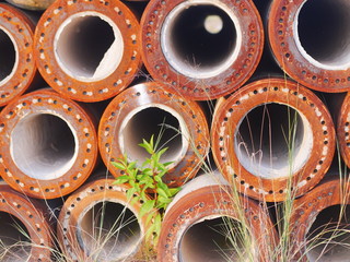 Precast Prestressed concrete Spun Pile which is also known as hollow core spun pile in a housing...