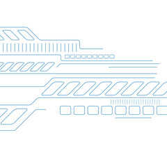 Blue thin lines abstract technology futuristic vector background