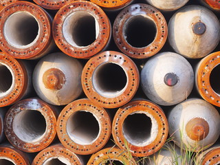 Precast Prestressed concrete Spun Pile which is also known as hollow core spun pile in a housing...