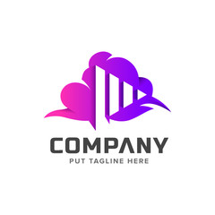 Media player logo template for company