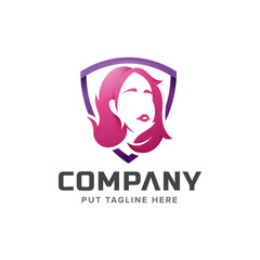 Colorful Beauty feminine logo for company