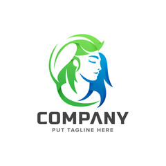 Colorful Beauty feminine logo for company