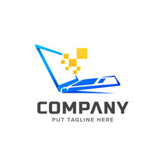 Obraz premium colorful technology computer logo template for company