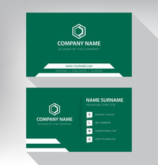 Modern. vector business card template. design green and white color