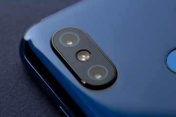 Mobile Phone Camera, flash lens. close up