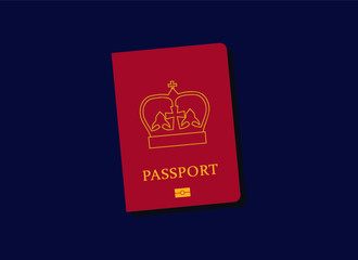 United Kingdom passport vector illustration