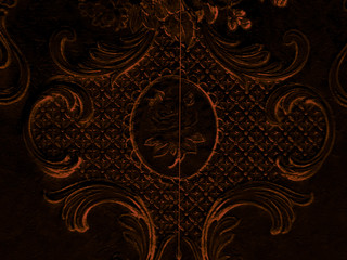 Beautiful abstract color white gray and brown marble on black background and gray and yellow granite tiles floor on brown background, love gold wood banners graphics, art mosaic decoration