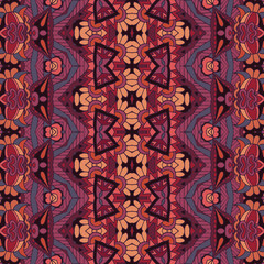 Tribal vintage abstract geometric ethnic seamless pattern ornamental. Indian mandala art textile design